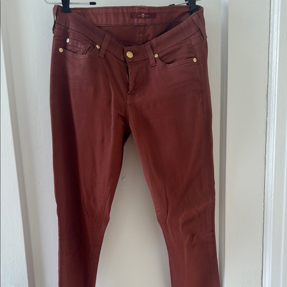 7 For All Mankind Women's Skinny Jeans in Rust